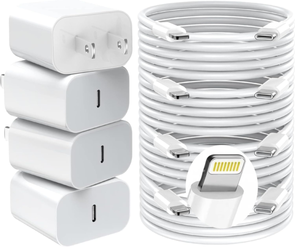 Cargador para iPhone de carga rápida, cargador de pared USB C de 20 W PD