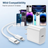 Cargador para iPhone de carga rápida, cargador de pared USB C de 20 W PD