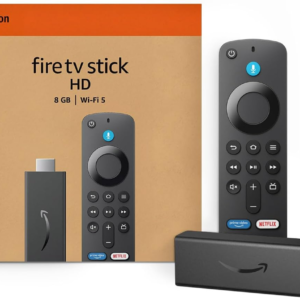 Amazon Fire TV Stick HD, TV en vivo gratuita, Control remoto por voz Alexa, controles de Smart Home, Streaming en HD
